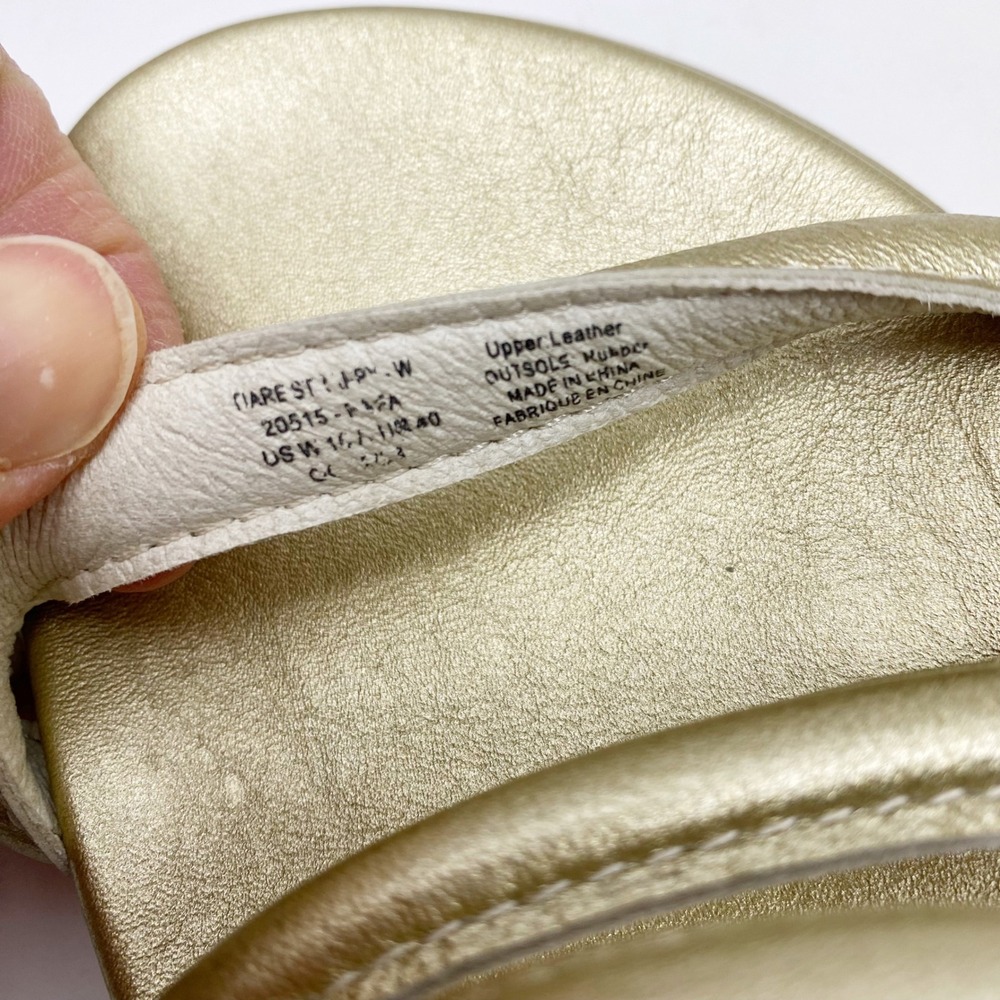 OluKai Gold Metallic Strappy Sandals - Picture 6 of 8